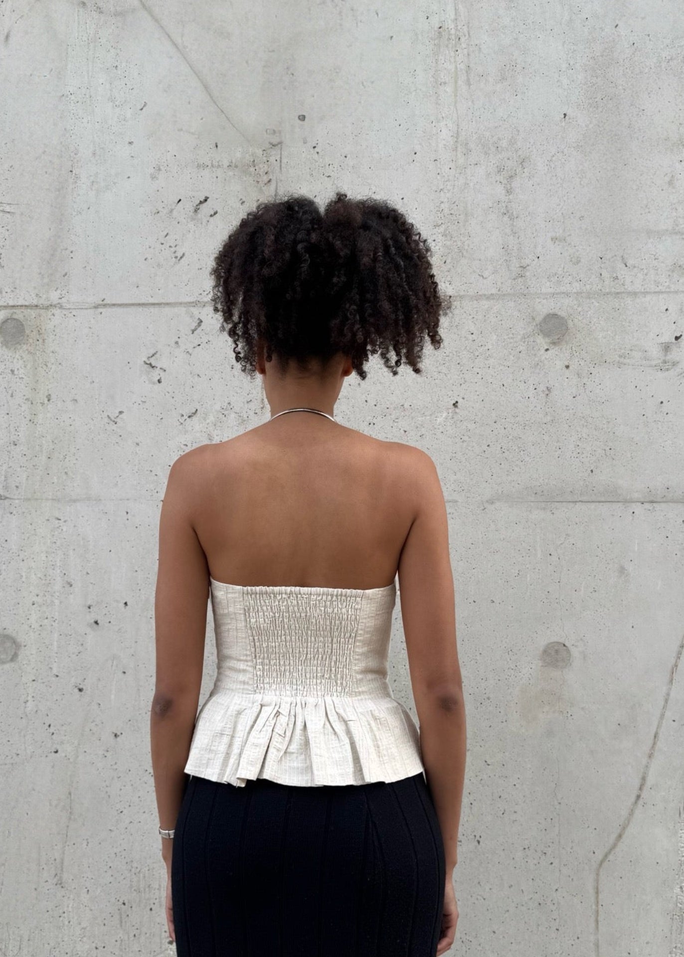 Bustier plissé sculptural