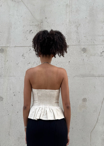 Bustier plissé sculptural