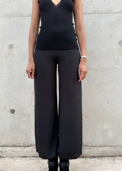 Pantalon large fluide noir