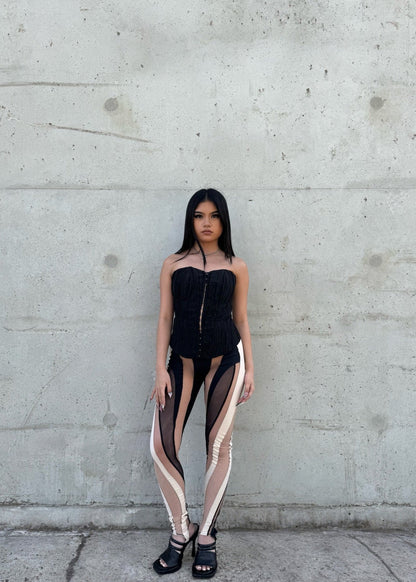 Legging spiral transparent Mugler