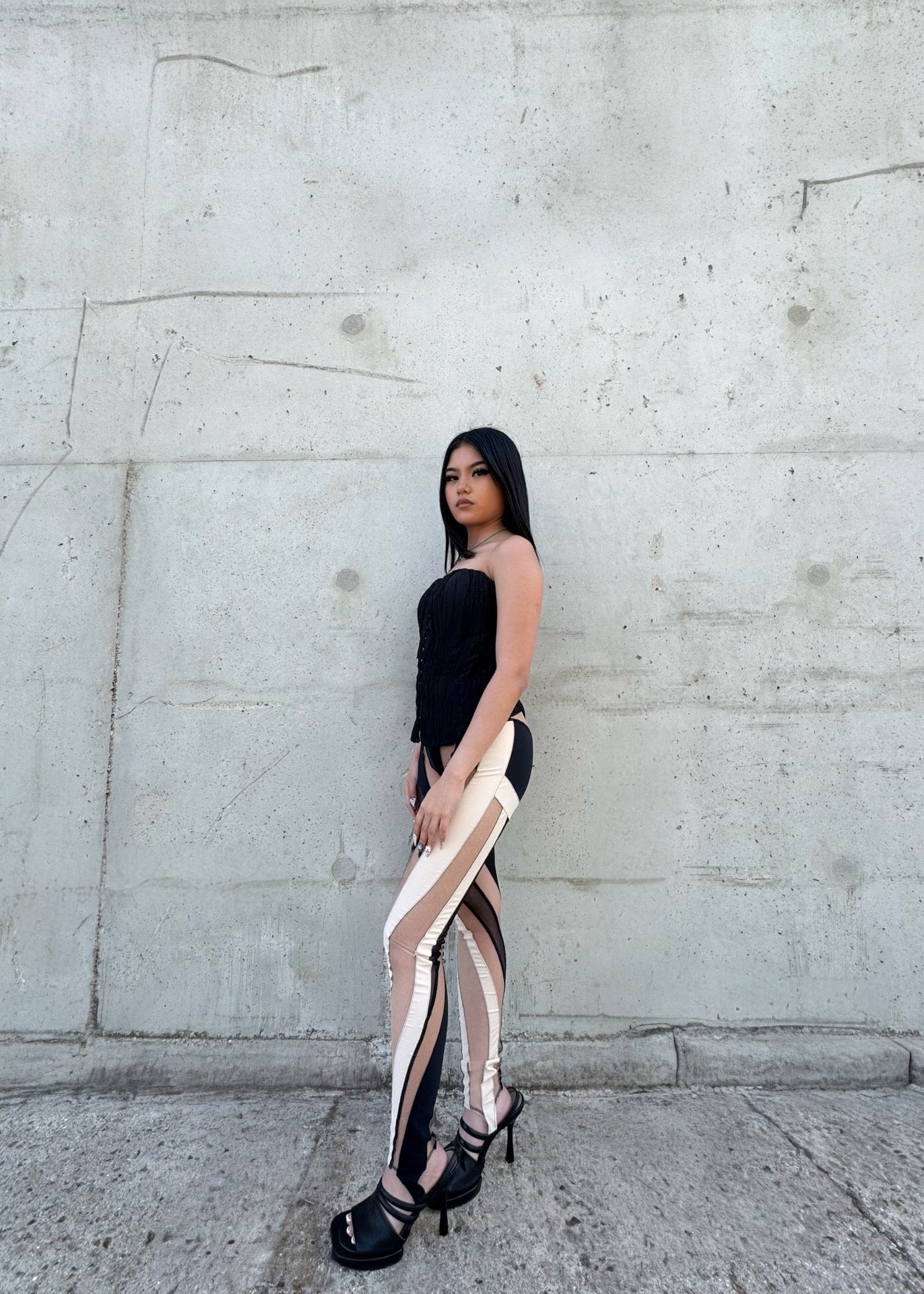 Legging spiral transparent Mugler