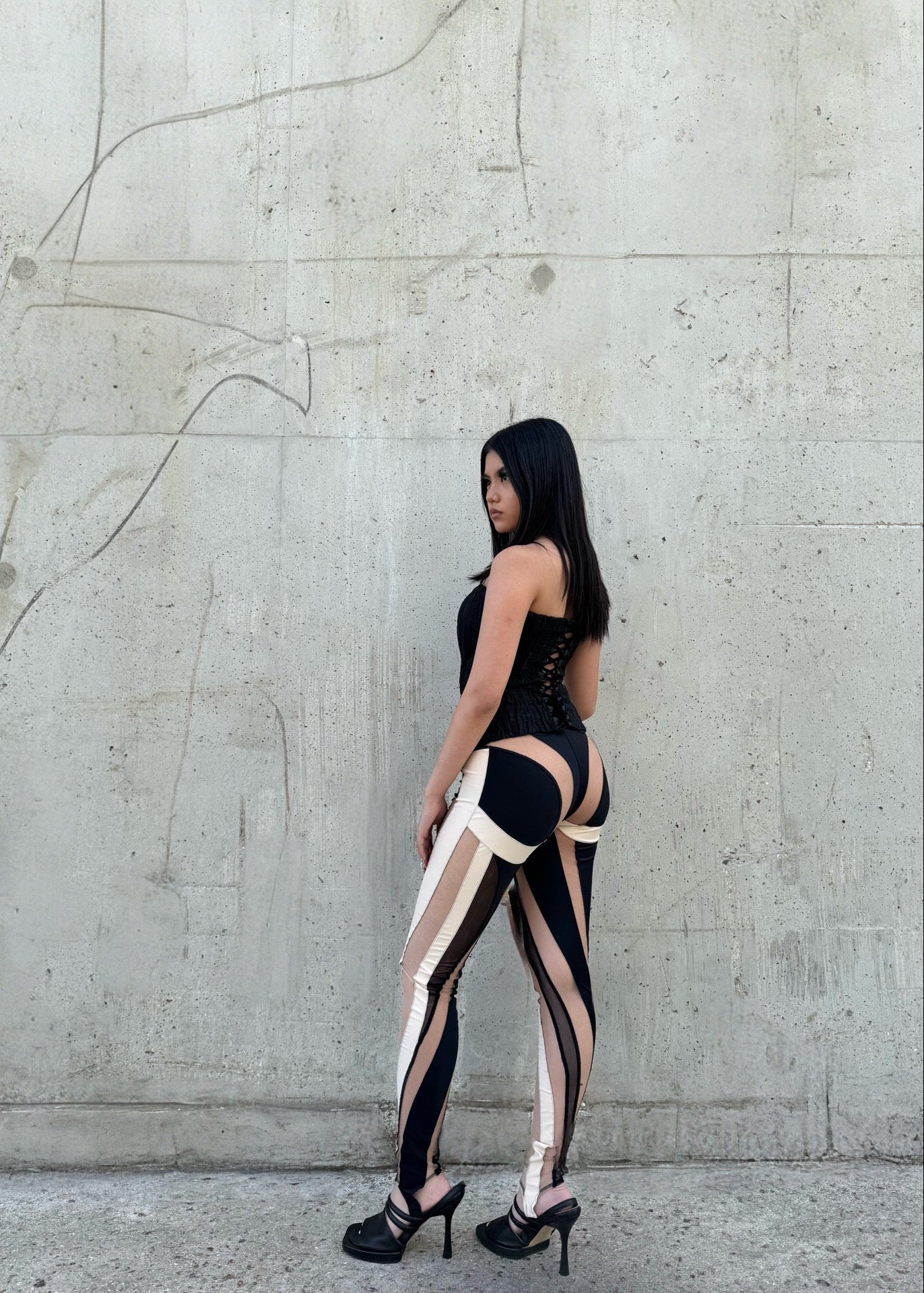 Legging spiral transparent Mugler