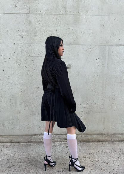 Blazer noir asymétrique