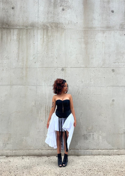 Ceinture à franges en cuir