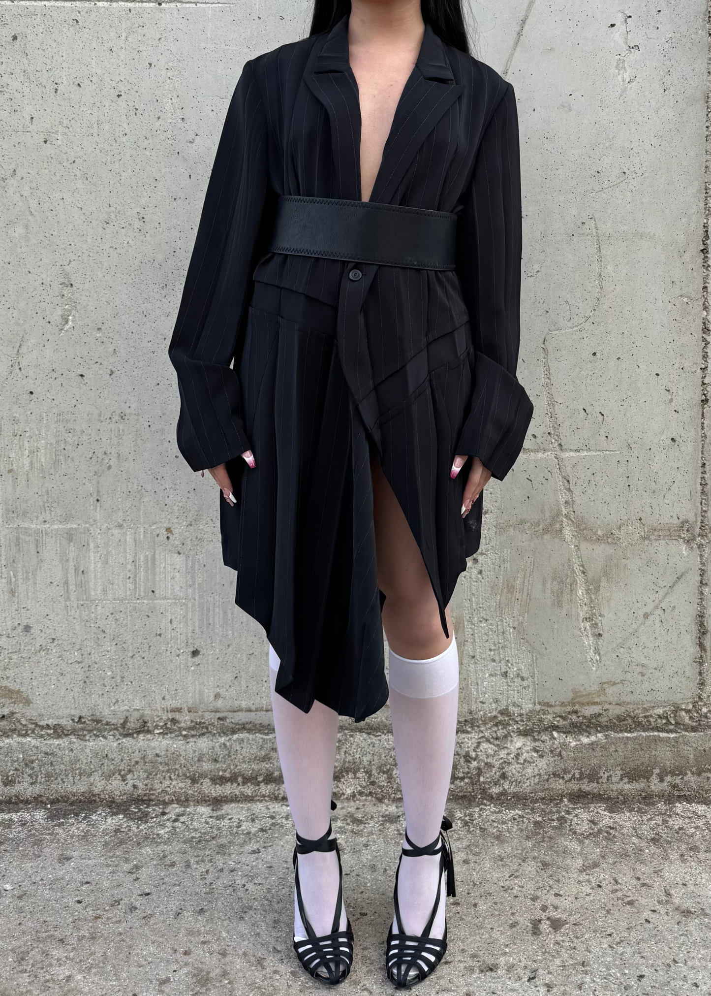 Blazer noir asymétrique